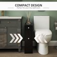 thumbnail image 4 of HOMCOM Bathroom Storage Cabinet, Narrow Toilet Paper Cabinet with Drawers, 4 of 10