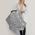 thumbnail image 3 of Haiem Weave Geometric Baby Nursing Cover & Nursing Poncho - Multi Use Cover for Baby Car Seat Canopy, Stroller Cover, 360°Full Privacy Breastfeeding Coverage, 3 of 9
