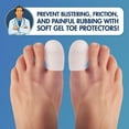 thumbnail image 3 of Dr. Frederick's Original Gel Toe Protectors for Men & Women - 12 ct - Toe Caps for Foot Pain Relief - Flexible Cushions for Ingrown Toenails, Corns, Calluses, Blisters, and Comfort - White - Small, 3 of 6