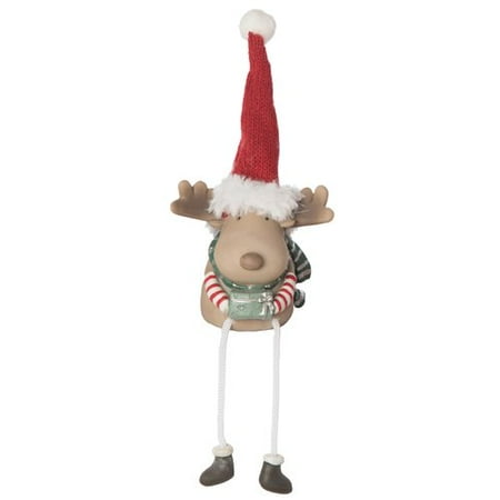 - The Holiday Aisle Aaron Resin Merry Fur Boot Reindeer Shelf Sitter