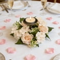 thumbnail image 5 of 6Pcs Artificial Rose Candle Rings Wreaths,Summer Floral Candle Ring,Pillar Candle Holder Rings,Flower Candle Rings Wreath for Wedding Party Birthday Spring Home Table Centerpieces Valentine's Day, 5 of 7