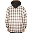 thumbnail image 5 of Visive Mens Heavy Sherpa Fleece-Lined Flannel Hooded Jacket - Big & Tall Sizes - Warm Zip Up Hoodie Jacket for Cold Weather - Perfect for Outdoor Activities - Durable & Fashion-Forward, 5 of 9
