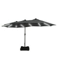 thumbnail image 6 of Mondawe 15ft Double-Sided Solar Patio Umbrella with Base (Included) Large Outdoor Umbrella with Solar Lights, 6 of 8