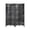 Black+4, variant on LIANGKA White Folding Room Divider With Unique Quarterfoil Diamond Design Four Panel Privacy Partition