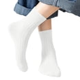 thumbnail image 2 of Dlentnea Boys Girls Solid Color Crew Socks Cotton Comfort Breathable Casual School Uniform Basic Sock, 2 of 6