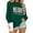 Green, variant on GUZOM Womens Green Christmas Pullover - Plaid "Merry Christmas" Letter, Soft 100% Polyester, Relaxed Fit Sweatshirt (XS to XL),Size M
