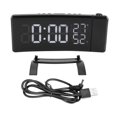 thumbnail image 3 of Reloj de dormitorio, alarma de proyección giratoria LED, Monitor de temperatura y humedad, proyector, reloj despertador, características líderes en su clase, 3 of 9