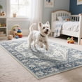 thumbnail image 3 of Homore Vintage Boho Oriental Medallion Area Rug, 2' x 3', Off-White, 3 of 8