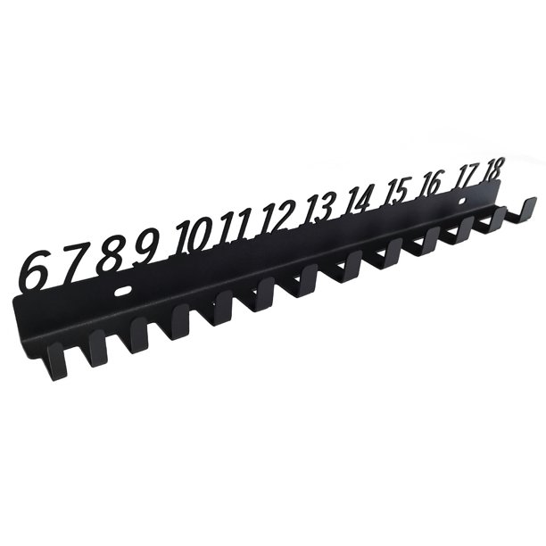 Organizador de llaves de metal, soporte de pared para llaves con número de tamaño, resistente, para garaje, cobertizo, furgoneta de trabajo, jardín, taller mecánico