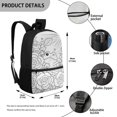thumbnail image 5 of Uourmeti Lightweight 17 Inch School Bag for Travel Outdoor, Large Capacity Smooth Zipper Easy To Carry Backpack, Frog Rose Line Design, 5 of 6