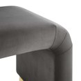 thumbnail image 6 of Accent Stool Chair Ottoman, Grey Gray, Velvet, Living Kitchen Cafe Bistro Hospitality Restaurant, Modern Contemporary Boutique HB36443, 6 of 10