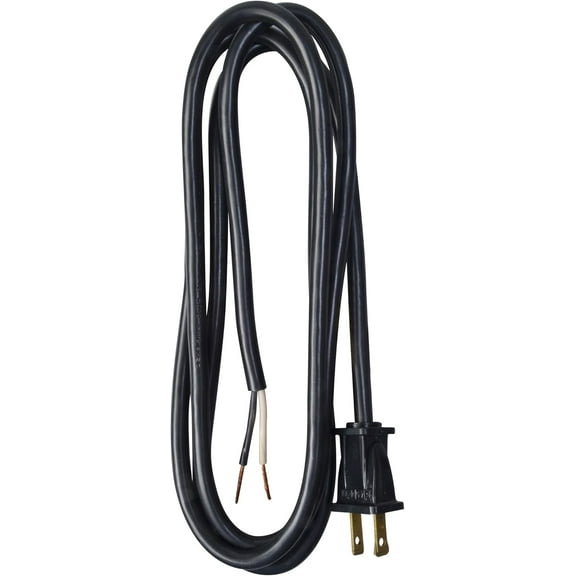 Coleman Cable 9702SW8808 6' 16/2 Gauge Black SJTW Power Supply Cord