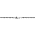 thumbnail image 3 of Real 14kt White Gold 2.75mm Regular Rope Chain Chain Bracelet; 7 inch; Lobster Clasp; for Adults and Teens; for Women and Men, 3 of 4