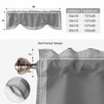 thumbnail image 5 of Grey Geometric Tie Up Valance Curtains for Windows, Kitchen Curtains Window Shades, Bohemia Tribal Farm Tribal Patterned Light Filtering Roman Curtain Valances for Bedroom/Bathroom/Cafe 54"x18", 5 of 9