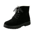 thumbnail image 5 of Bnwani Womens Boots,Winter Boots,Non-slip,Round Toe,Lace-Up,Warm,Black,40(US:7.5), 5 of 7