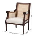 thumbnail image 3 of bali & pari Desmond Beige Fabric and Dark Brown Finished Wood Accent Chair, 3 of 21