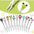 thumbnail image 4 of 12 piezas de palillos de fruta LIUYMXG para niños 2 juegos de tenedores de fruta de acero inoxidable, 4 of 5