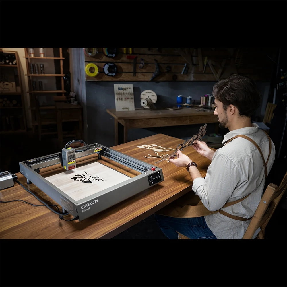 Creality Falcon2 22W Laser Engraver & Cutter, CNC Laser Cutter and Engraver Machine for Metal and Wood, Paper, Acrylic, Glass