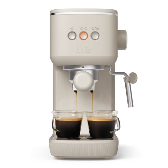 bella Jolt 20-Bar Slim Espresso Machine with Steam Wand, Oatmilk