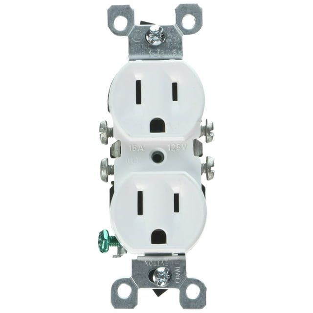 Receptáculo dúplex Leviton 12650 W 15 A 125 V Co/Alr, paquete de 10