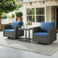 thumbnail image 2 of PARKWELL 3-Piece Outdoor Bistro Sets with Steel Frame and Cushions,Brown/Navy, 2 of 10