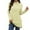 Yellow, variant on EDFBUYKRS Womens Button Down Shirts Long Sleeve V Neck Blouse Tops with Pocket M