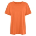 thumbnail image 3 of Womens T Shirts Summer Tops 2025 Solid Color Short Sleeve Crewneck Regular Fit Casual Tees Tshirts Shirts for Women, 3 of 5