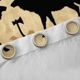 thumbnail image 4 of jejeloiu Wildlife Bear Deer Black Out Curtains,Vintage Bohemian Rhombus Curtains Pack of 2 (42x63 Each),Beige Black Green Bedroom Curtains For Boys,Super Cozy Room Decor, 4 of 6