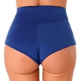 thumbnail image 2 of YEAHDOR Womens High Waist Fitness Yoga Shorts High Waist Stretchy Tight Shorts Gym Dance Booty Shorts Royal Blue 2XL, 2 of 7