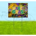 thumbnail image 1 of Mardi Gras (18" x 24") Yard Sign, Includes Metal Step Stake, 1 of 6