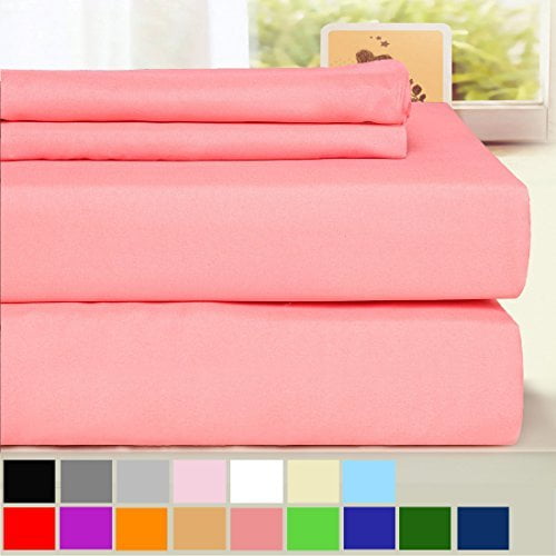 BLC Bed Sheet Set, Hypoallergenic Microfiber 4piece sheets with 18