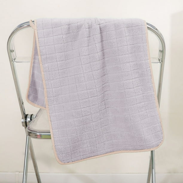 Uuiauoio Towel,Bath Towels Checkerboard Coral Fleece Bathroom Towel Lightweight Soft Quick Dry Wash Cloth for Home Gym Spa Beach Accessories