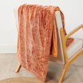 thumbnail image 5 of Home Soft Things Tip Dyeing Light Faux Fur Throw - Burnt Orange - 50" x 60", 5 of 9