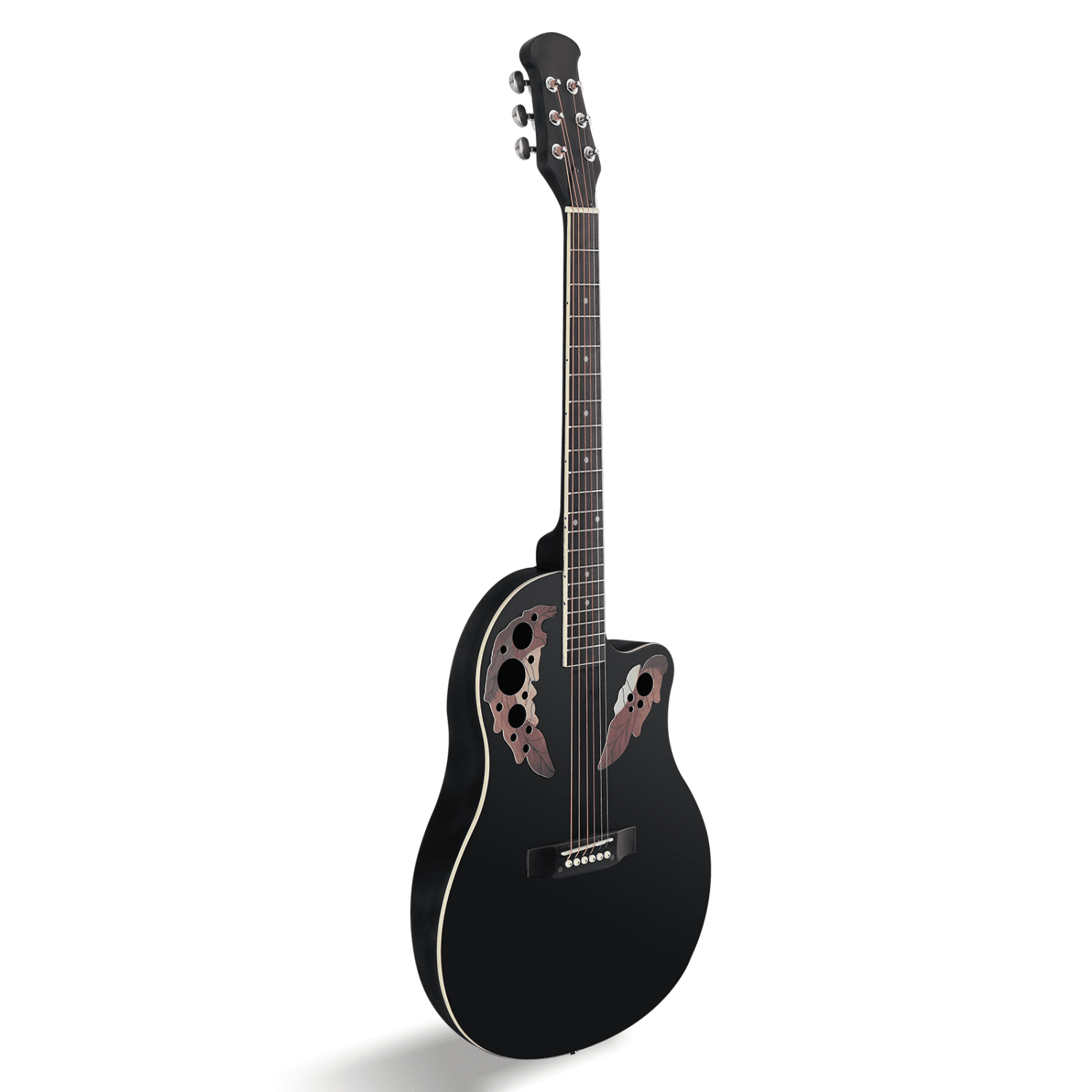 Hassch 41 inch Full Size Beginner Acoustic Guitar Starter Set with Bag and Wrench Tool, Black