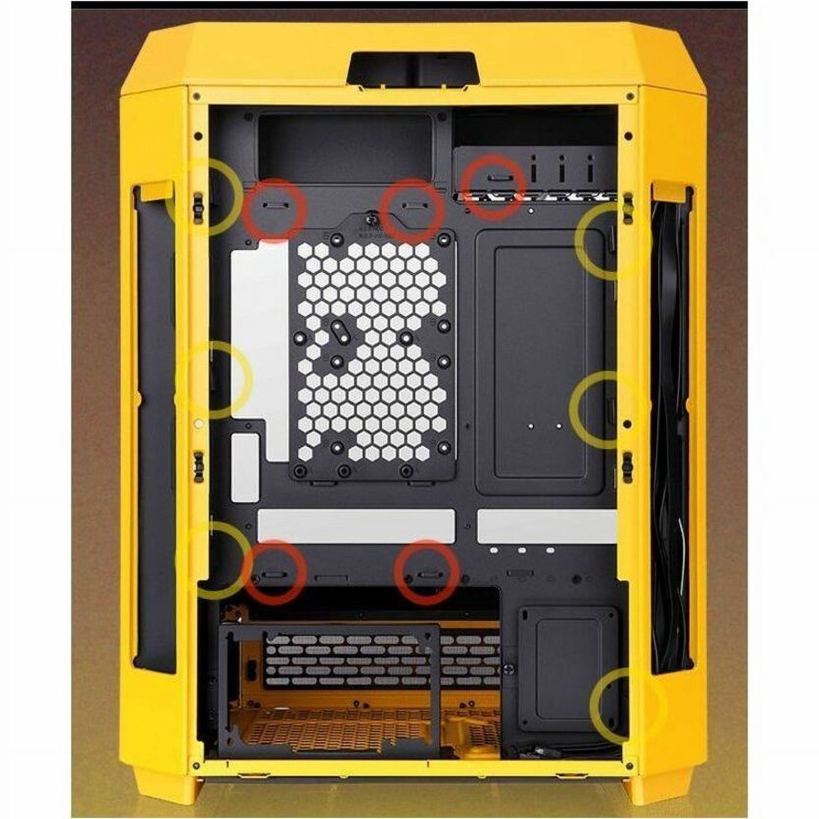 Thermaltake The Tower 600 Bumblebee Mid Tower Chassis - Mid-tower - Bumblebee - Tempered Glass, SPCC - 2 x 140mm Fan(s) Installed - Mini ITX, Micro ATX, ATX Motherboard Supported - 9 x Fan(s) Suppo...