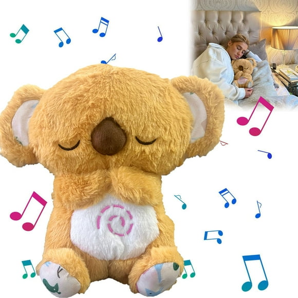 HUASHENG Poupée Musique de Sommeil Koala Brun Peluche Apaisante Jouet pour Bébé Artefact de Sommeil Apaiser Votre Bébé pour Dormir. Caractéristiques: