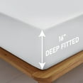 thumbnail image 3 of IR Imperial Rooms Fitted Sheet Deep Pocket Extra Soft Brushed Microfiber 1800 Series Light Gray King, 3 of 8