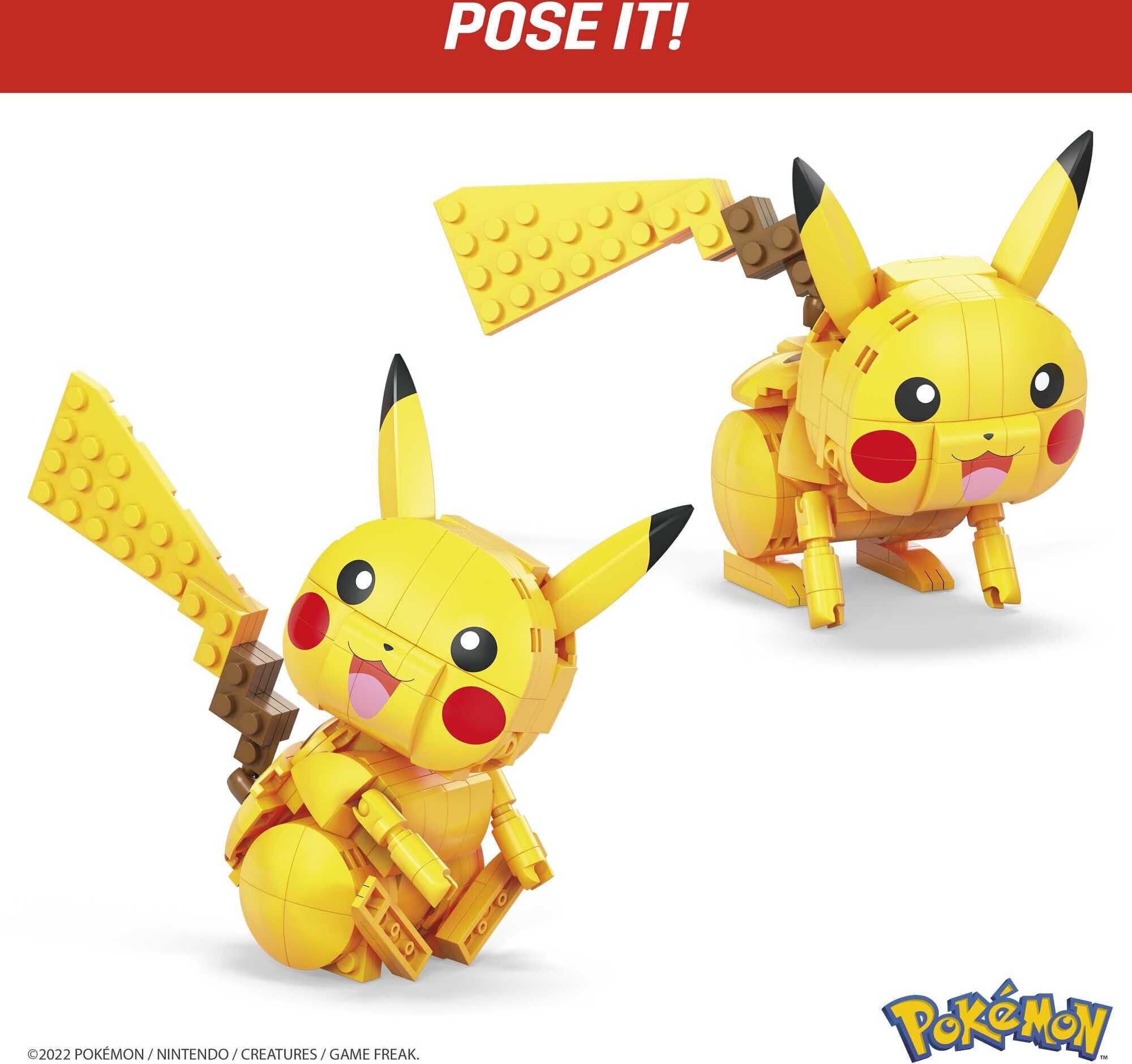 MEGA Pokemon Building Toy Kit Pikachu Set with 3 Action Figures (160  Pieces) US