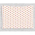 thumbnail image 1 of Sushi Tapestry, Repeating Food Pattern Raw Fish and Rice with Caviar Toppings Flat Style, Wall Hanging for Bedroom Living Room Dorm Decor, 60W X 40L Inches, Orange Salmon Dark Blue, by Ambesonne, 1 of 2