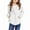 White, variant on Girls Zip Up Hoodie Casual Long Sleeve Jacket Hooded Lightweight Thin Fleece Sweatshirt with Pockets