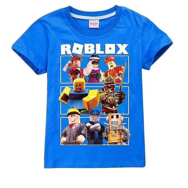 Roblox T-shirt pour Enfants Gamer Été Décontracté Manches Courtes Imprimé Tee Tops