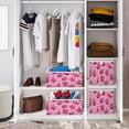 thumbnail image 6 of Foldable Fabric Storage Bin Home Cubes Clothing Organizer Bins Large Collapsible Box Basket for Home Organizer Pink Flames Pattern, 6 of 7