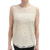 Adrianna Papell Stretch Lace Tank in Ivory, Size Small