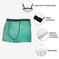 thumbnail image 3 of Yiaed Turquoise watercolor Print Men's Soft Cotton Boxer Shorts Breathable Boxers Underwear Moisture-Wicking Underwear Stretch Boxer Briefs for Man-XX-Large, 3 of 5