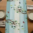 thumbnail image 5 of Table Runners 90 Inches Long Dress Scarves, Easter Farmhouse Coffee/Dining/Kitchen Table Runner for Living Room, Spring Watercolor Bunny Eggs Tulip Wooden Grain 13x90 Inch, 5 of 9