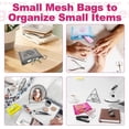 thumbnail image 3 of Mini Mesh Pouches(4 Pack), Small Mesh Bags with Zipper Nylon Makeup Pouches Bag Cosmetic Pouch Travel Purse Organizer Insert Diaper Inside Bag Organizers Home Organizing Size See Through Cute Colors, 3 of 5