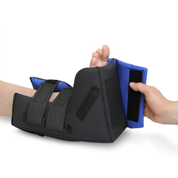 NYOrtho Heel Protector Open Bottom Cushion Pressure Relieving Pillow with Performance Cover and Cooling Gel Pack for Heel Ulcers, Bariatric