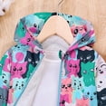 thumbnail image 6 of Esaierr Girls Hooded Jackets Spring Fall Lightweight Jacket for Kids Toddler Windbreaker Cartoon Printing Padded Jacket Outwear 2-7 Years, 6 of 9