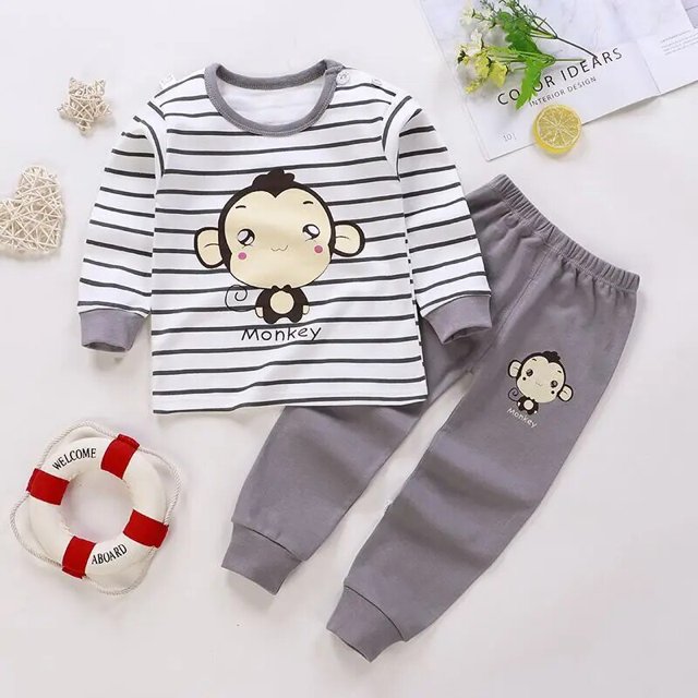 Pijamas de algodón para niñas, ropa interior para dormir de 0 a 12 meses, conjuntos de ropa de otoño para recién nacidos