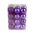 thumbnail image 2 of CoreLiving Mini Christmas Balls Ornaments - Shatterproof Small Tiny Christmas Ball Ornaments, Classic Christmas Bulb Ornaments for Xmas Tree Decorations, Holiday Wedding Party Decor, 18-Pack, Purple, 2 of 7